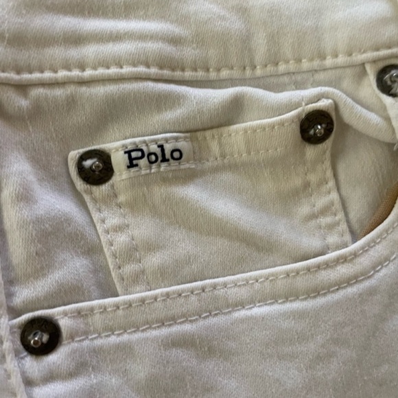 Polo Ralph Lauren Tompkins Skinny Crop White Jean raw size 26 nautical summer - Picture 5 of 16